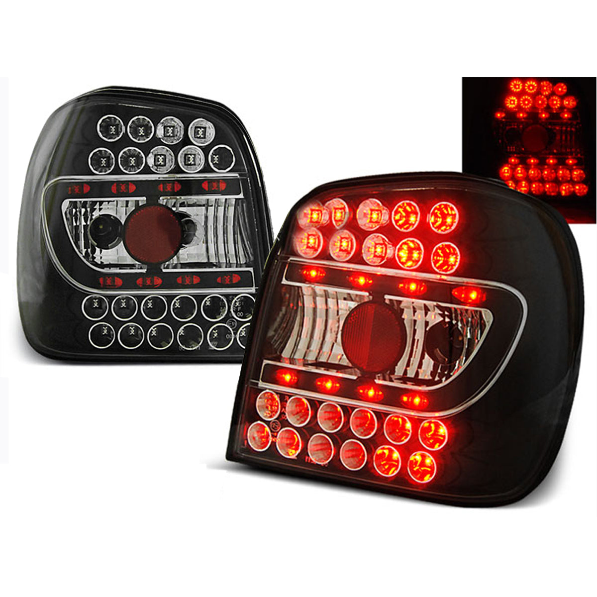 LED Rücklichter Schwarz passend für VW POLO 6N 10.94-09.99