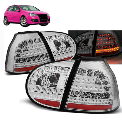 LED Rücklichter Chrom passend für VW GOLF 5 10.03-09