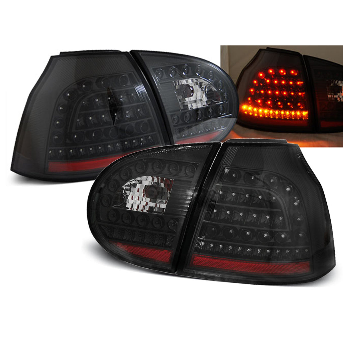 LED Rücklichter Schwarz passend für VW GOLF 5 10.03-09