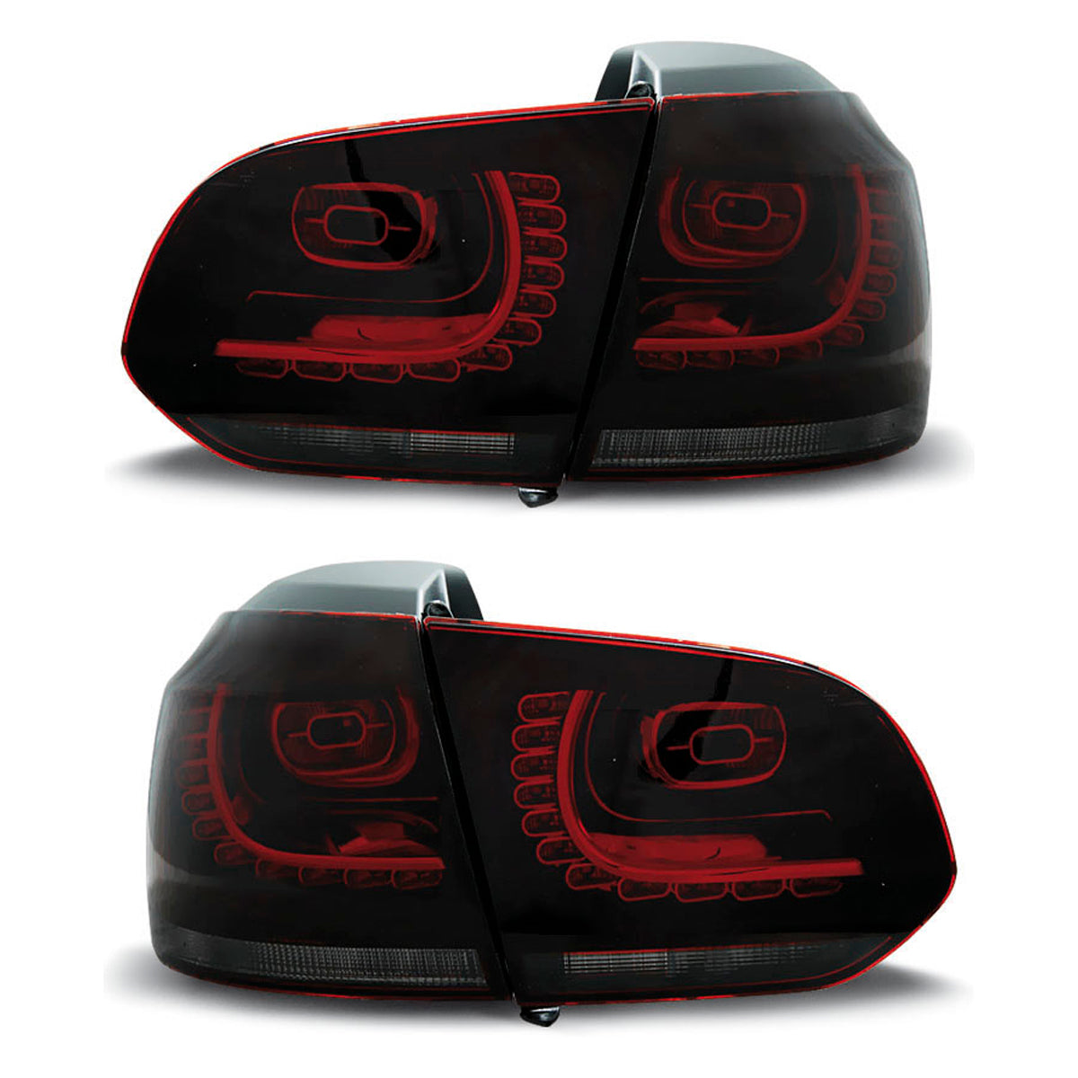 LED Rücklichter Rot Rauch passend für VW GOLF 6 10.08-12