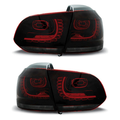 LED Rücklichter Rot Rauch passend für VW GOLF 6 10.08-12
