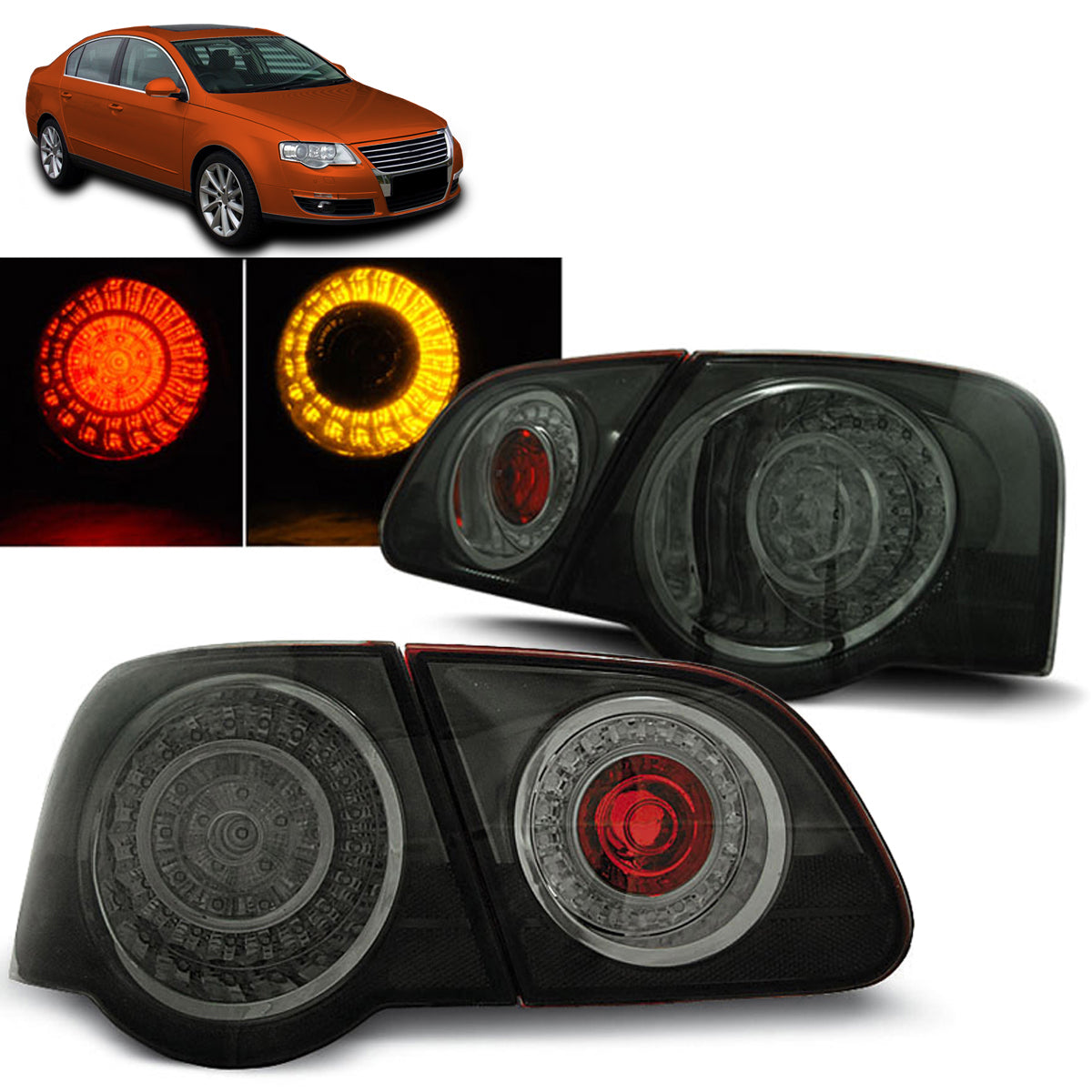 LED Rücklichter Smoke passend für VW Passat B6 3C 03.05-10