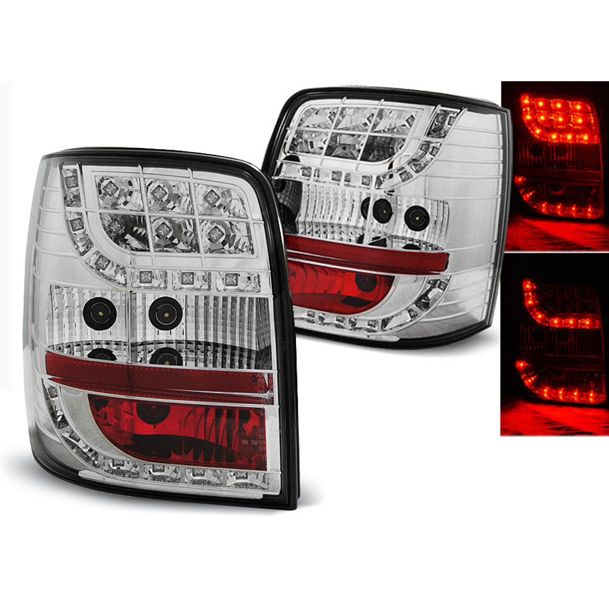 LED Rücklichter Chrom passend für VW Passat B5 96-00 Variant