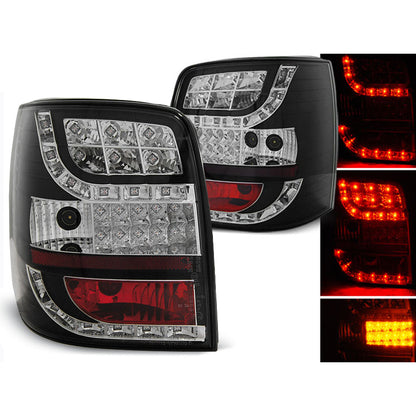 LED Rücklichter Schwarz mit LED Blinker passend für VW Passat 3BG 00-04 Variant