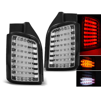 LED Rücklichter Chrom Schwarz passend für VW T5 04.03-09 / 10-15