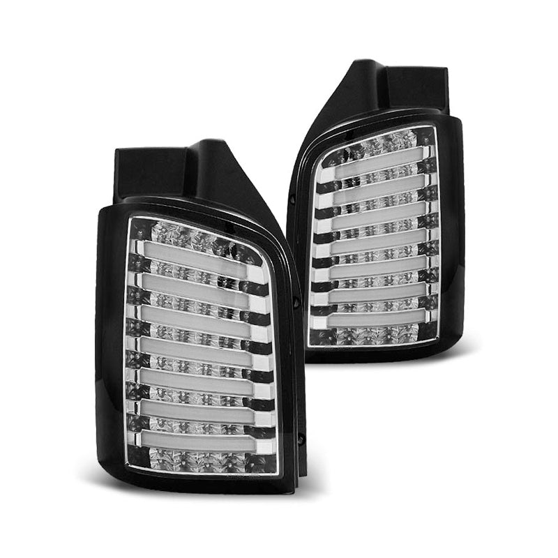 LED Rücklichter Chrom Schwarz passend für VW T5 04.03-09 / 10-15
