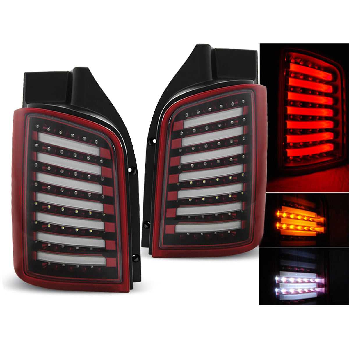 LED Rücklichter Rot Weiß passend für VW T5 04.03-09 / 10-15