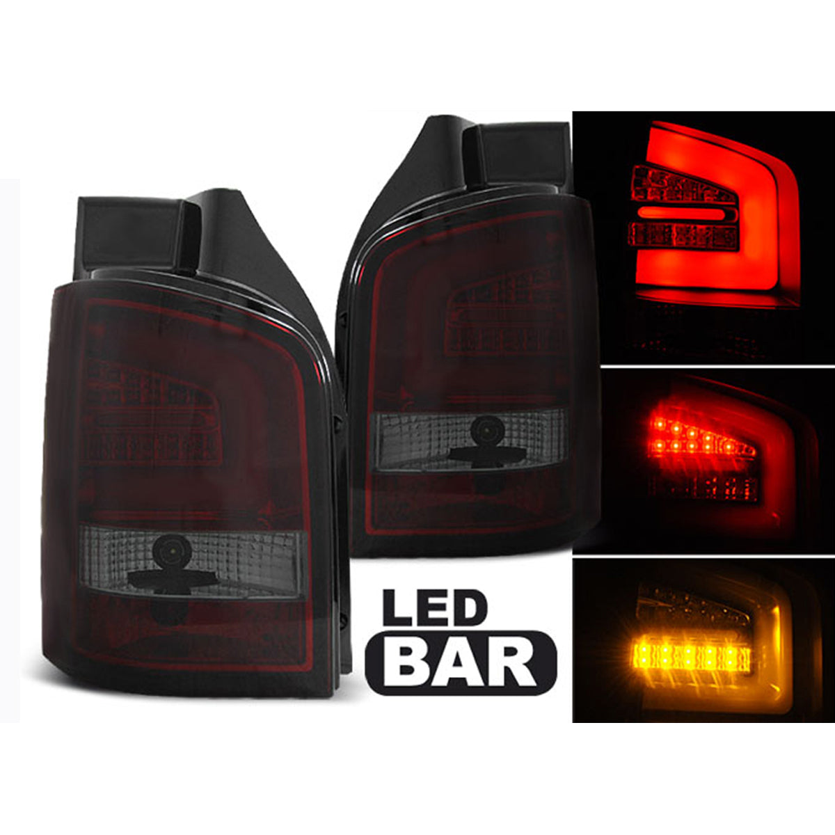 LED Leiste Rücklichter Rot Smoke passend für VW T5 04.03-09