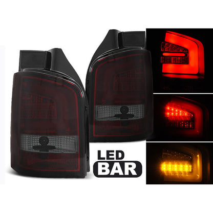 LED Leiste Rücklichter Rot Smoke passend für VW T5 04.03-09