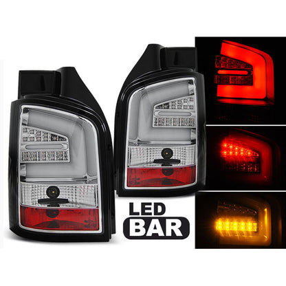LED Leiste Rücklichter Chrom passend für VW T5 04.10-15