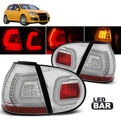 LED BAR Rücklichter Chrom passend für VW Golf 5 10.03-09
