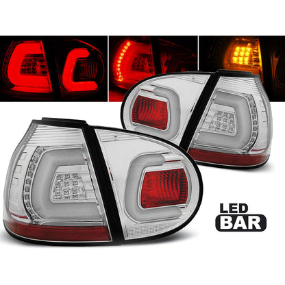 LED BAR Rücklichter Chrom passend für VW Golf 5 10.03-09
