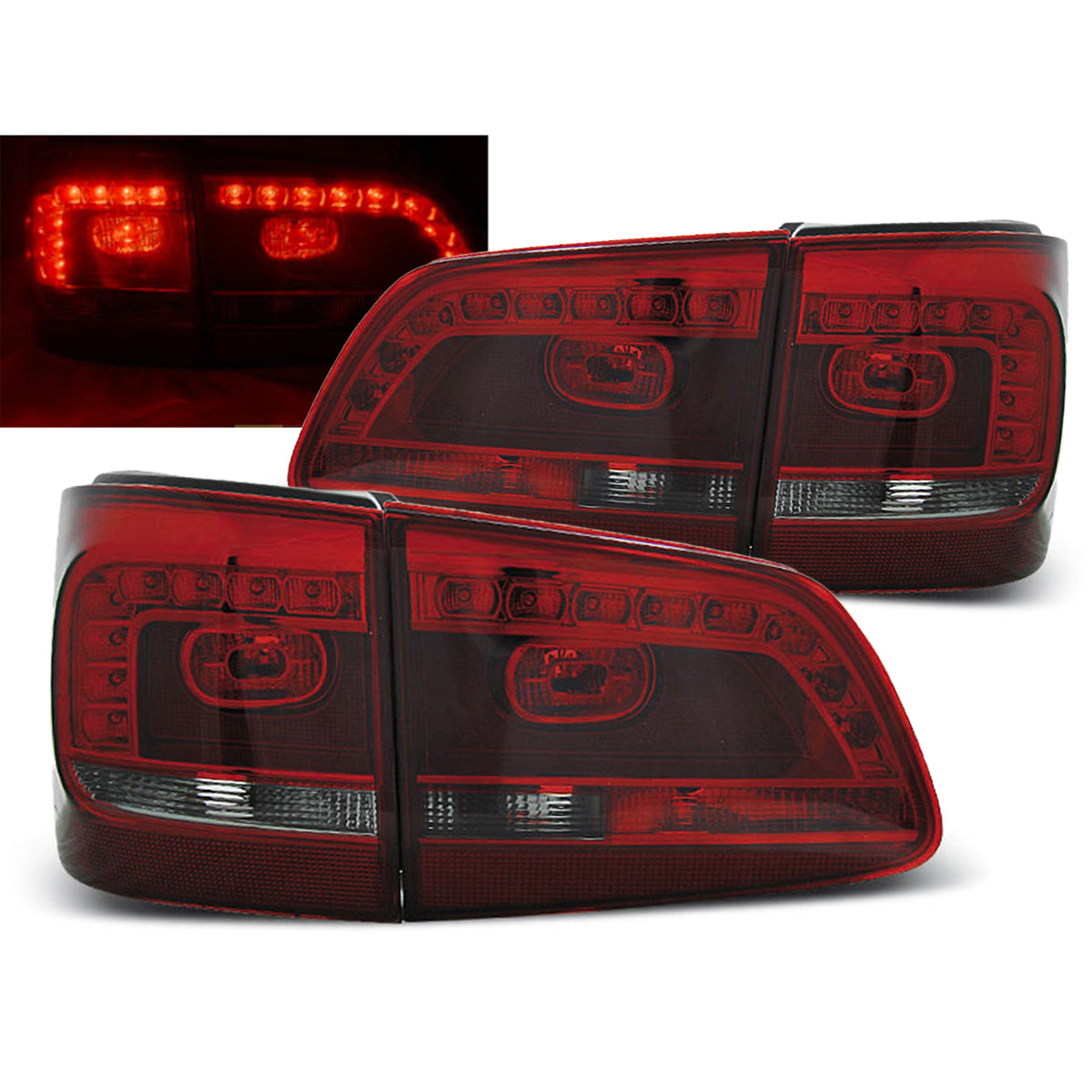 LED Rücklichter Rot Rauch passend für VW Touran 08.10-