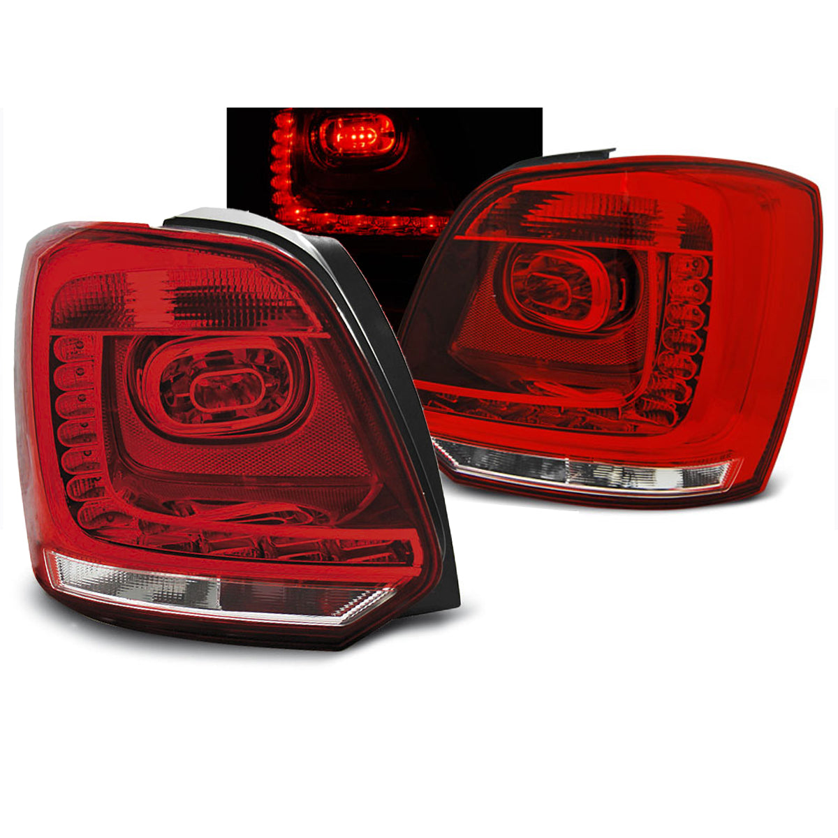 LED Rücklichter Rot Weiß passend für VW Polo 09-14
