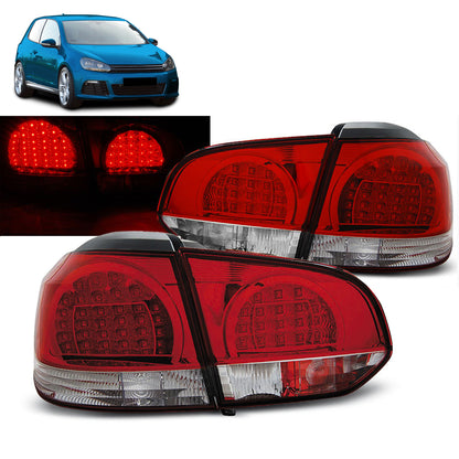 LED Rücklichter Rot Weiß passend für VW Golf 6 10.08-12