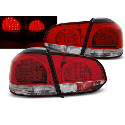LED Rücklichter Rot Weiß passend für VW Golf 6 10.08-12