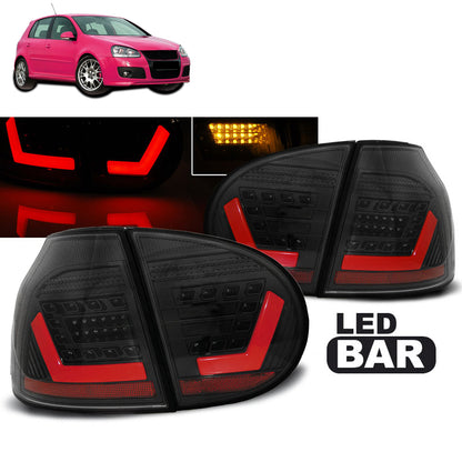 LED BAR Rücklichter Schwarz passend für VW Golf 5 10.03-09