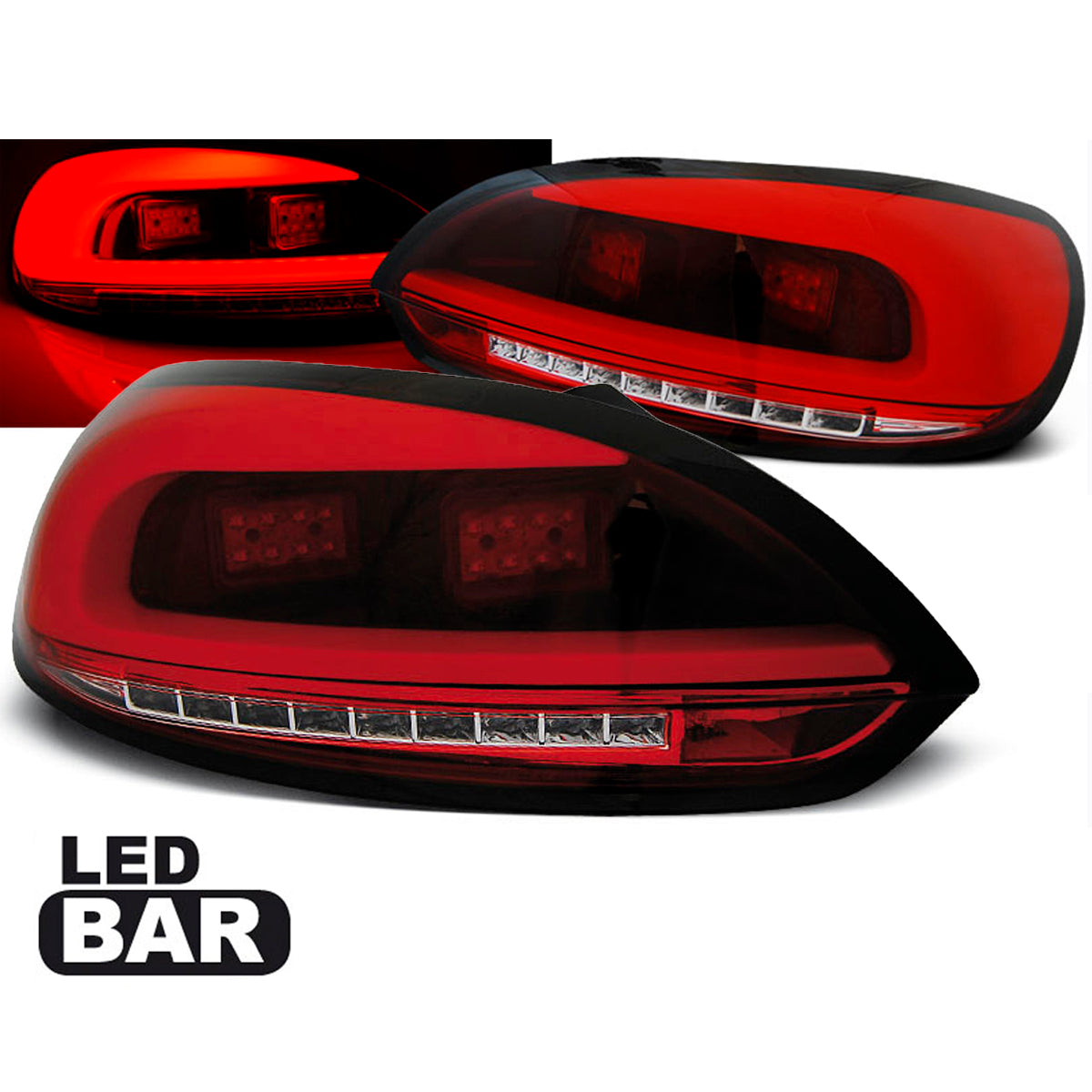 LED BAR Rücklichter Rot Weiß passend für VW Scirocco III 08-04.14