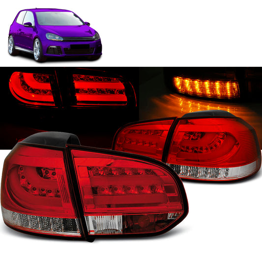 LED BAR Rücklichter Rot Weiß passend für VW Golf 6 10.08-12