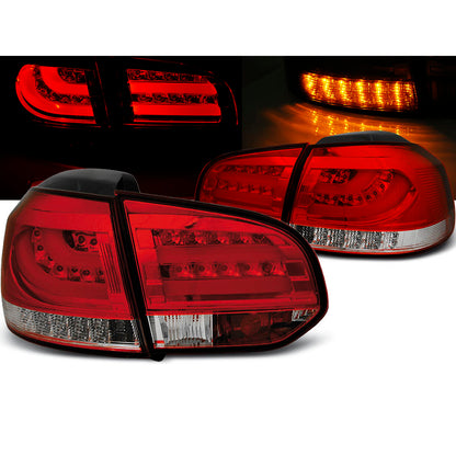 LED BAR Rücklichter Rot Weiß passend für VW Golf 6 10.08-12