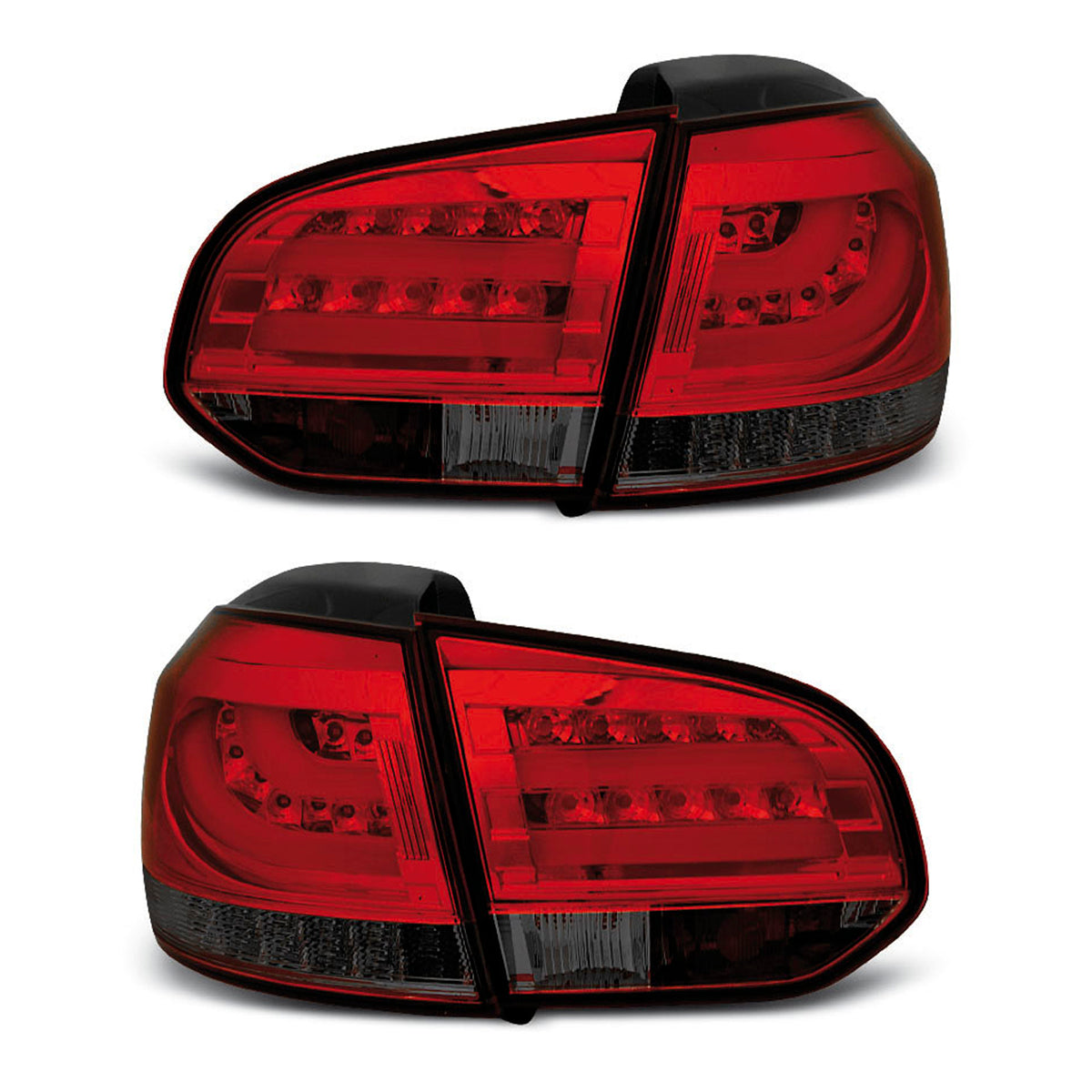 LED BAR Rücklichter Rot Rauch passend für VW Golf 6 10.08-12