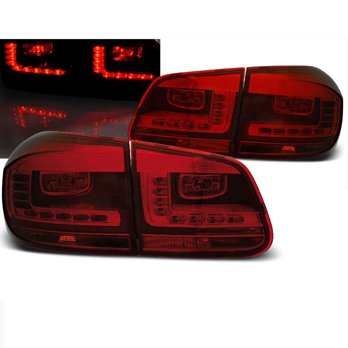 LED Rücklichter Rot Rauch passend für VW Tiguan 07.11-12.15