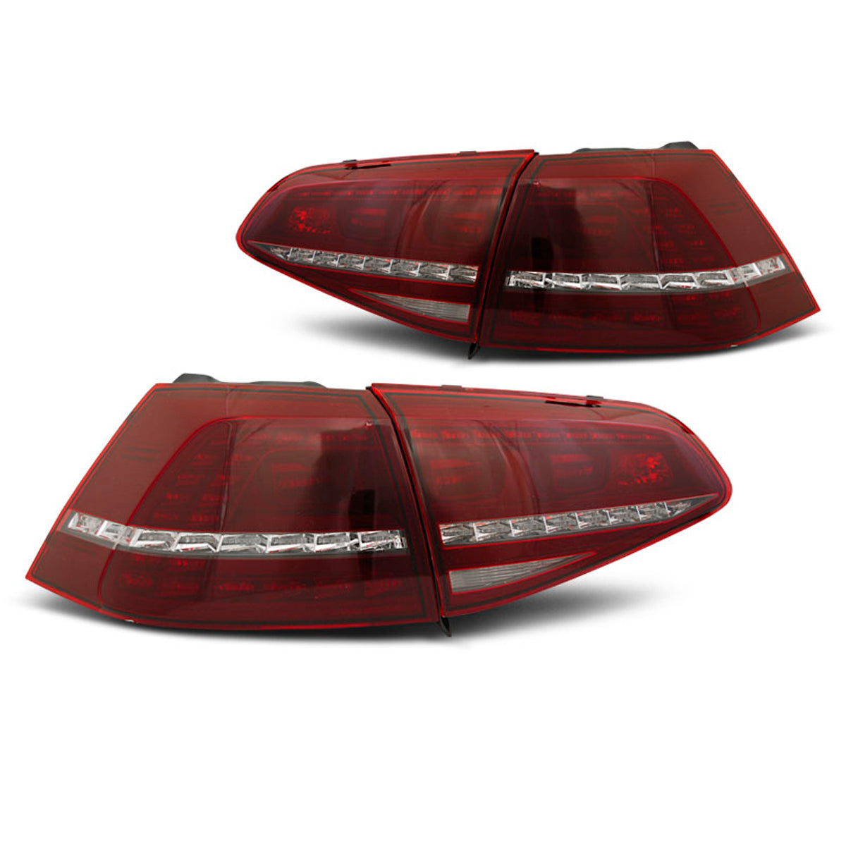 LED Rücklichter Sport Rot Weiß Sequenziell passend für VW Golf 7 13-17