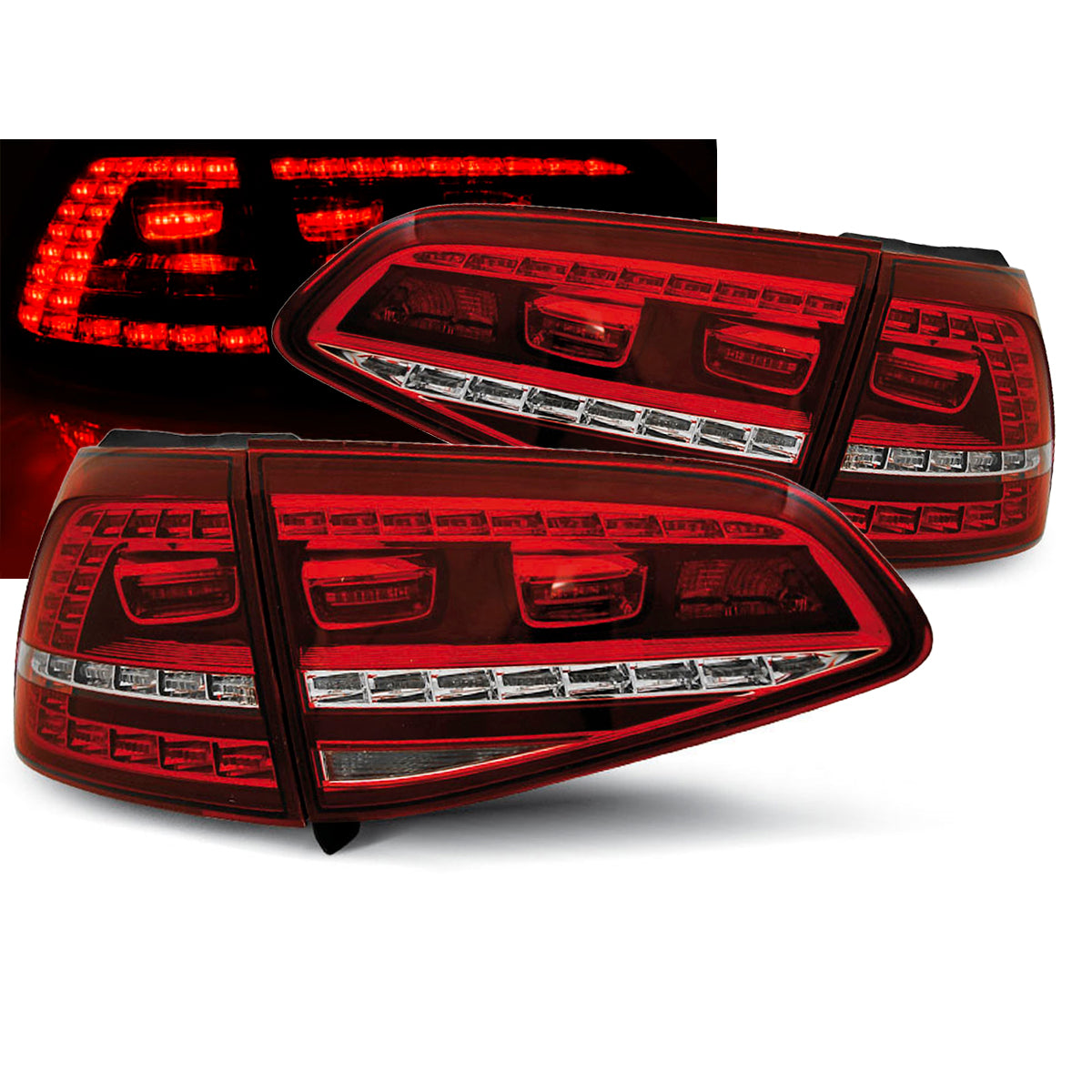 LED Rücklichter Sport Rot Weiß passend für VW Golf 7 13-17
