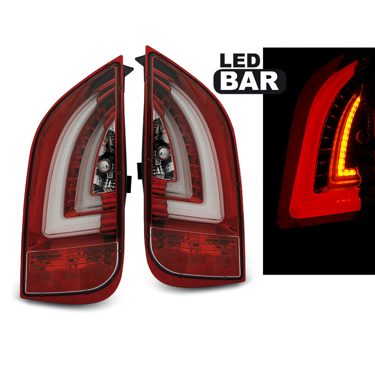 LED BAR Rücklichter Rot Weiß passend für VW Up! 3.11- / Skoda Citigo 12.11-