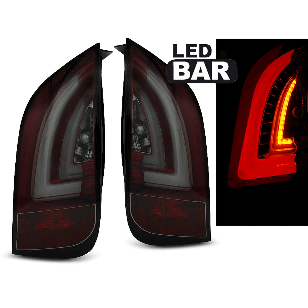 LED BAR Rücklichter Rot Rauch passend für VW Up! 3.11- / Skoda Citigo 12.11-