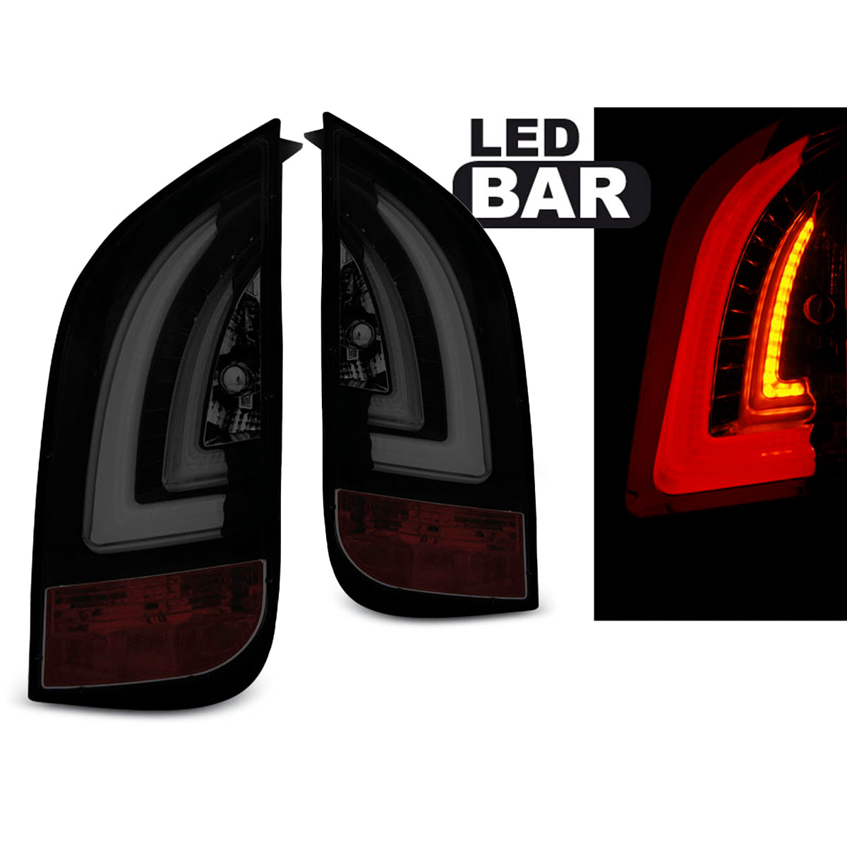 LED BAR Rücklichter Rauch Schwarz passend für VW Up! 3.11- / Skoda Citigo 12.11-