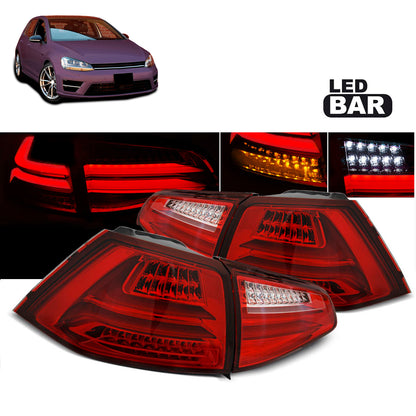 LED BAR Rücklichter Rot Weiß passend für VW GOLF 7 13-17