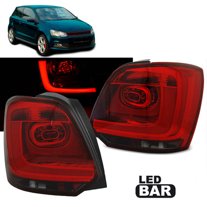 LED BAR Rücklichter Rot Rauch passend für VW POLO 09-14