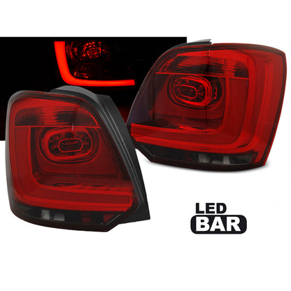 LED BAR Rücklichter Rot Rauch passend für VW POLO 09-14