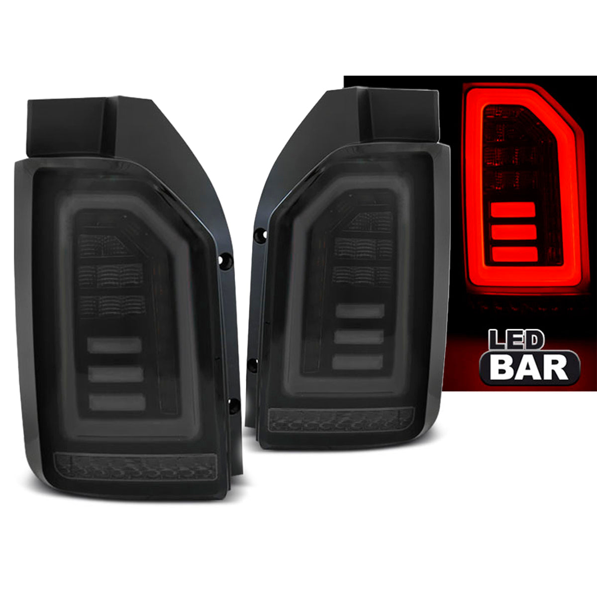 LED BAR Rücklichter Rauch Schwarz Weiß passend für VW T6 15-19