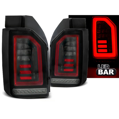 LED BAR Rücklichter Rauch Schwarz Rot passend für VW T6 15-19
