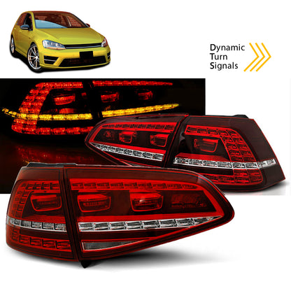 LED Rücklichter SPORT Rot Weiß SEQ passend für VW GOLF 7 13-17