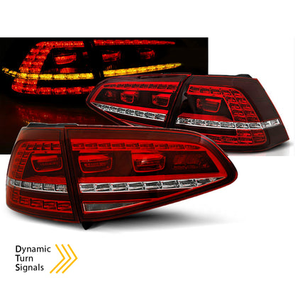 LED Rücklichter SPORT Rot Weiß SEQ passend für VW GOLF 7 13-17