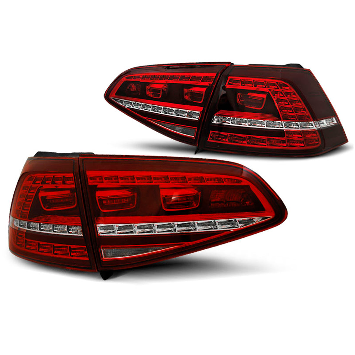 LED Rücklichter SPORT Rot Weiß SEQ passend für VW GOLF 7 13-17