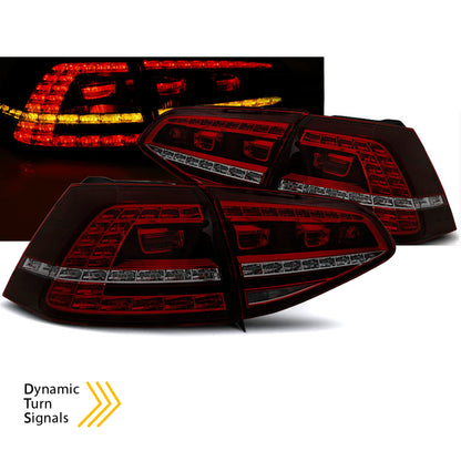 LED Rücklichter SPORT Rot Rauch SEQ passend für VW GOLF 7 13-17