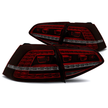 LED Rücklichter SPORT Rot Rauch SEQ passend für VW GOLF 7 13-17