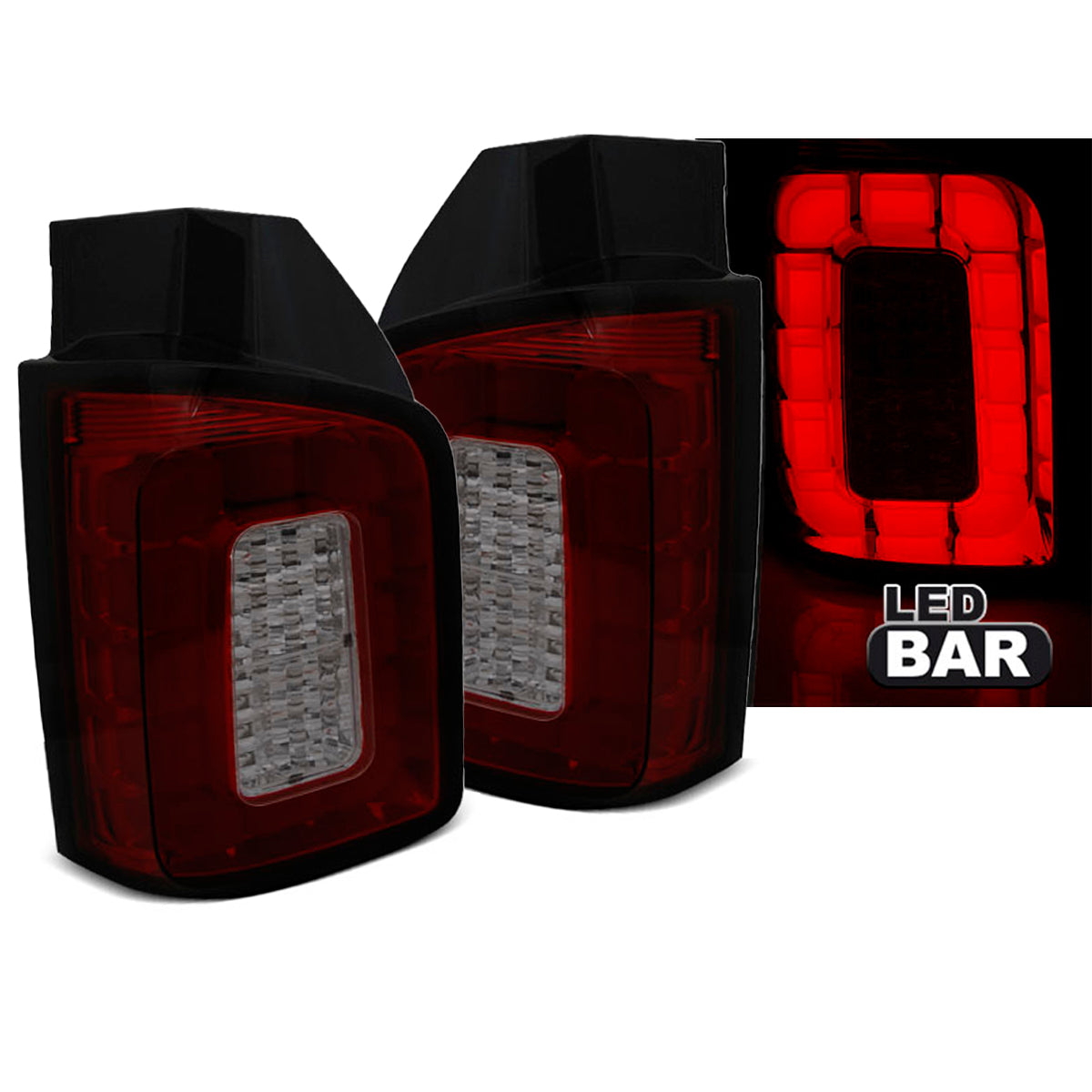 LED BAR Rücklichter Rot Rauch passend für VW T6 15-19 TRANSPORTER
