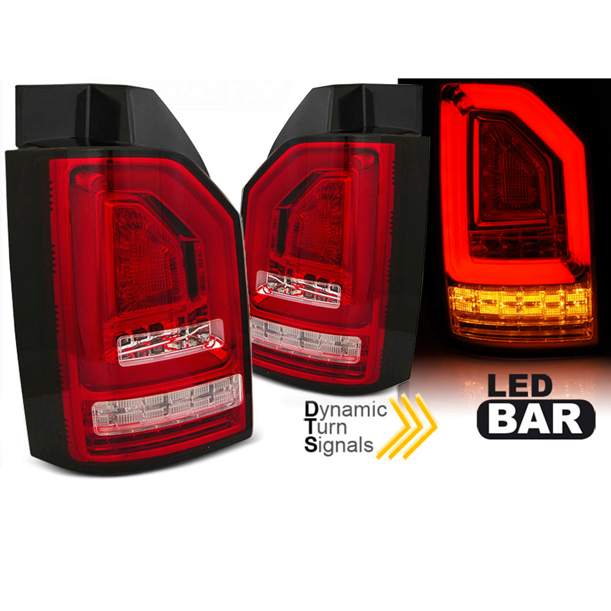 LED BAR Rücklichter Rot Weiß SEQ passend für VW T6 15-19 OEM-Birne