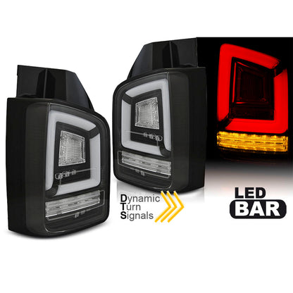 LED BAR Rücklichter Schwarz SEQ passend für VW T6 15-19 TR