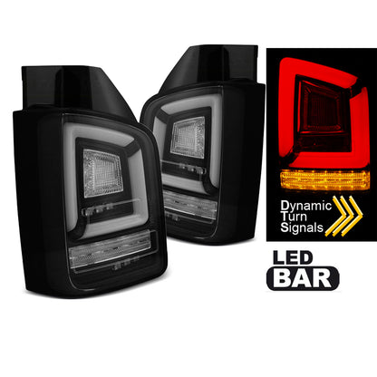 LED BAR Rücklichter Schwarz SEQ passend für VW T5 04.03-09