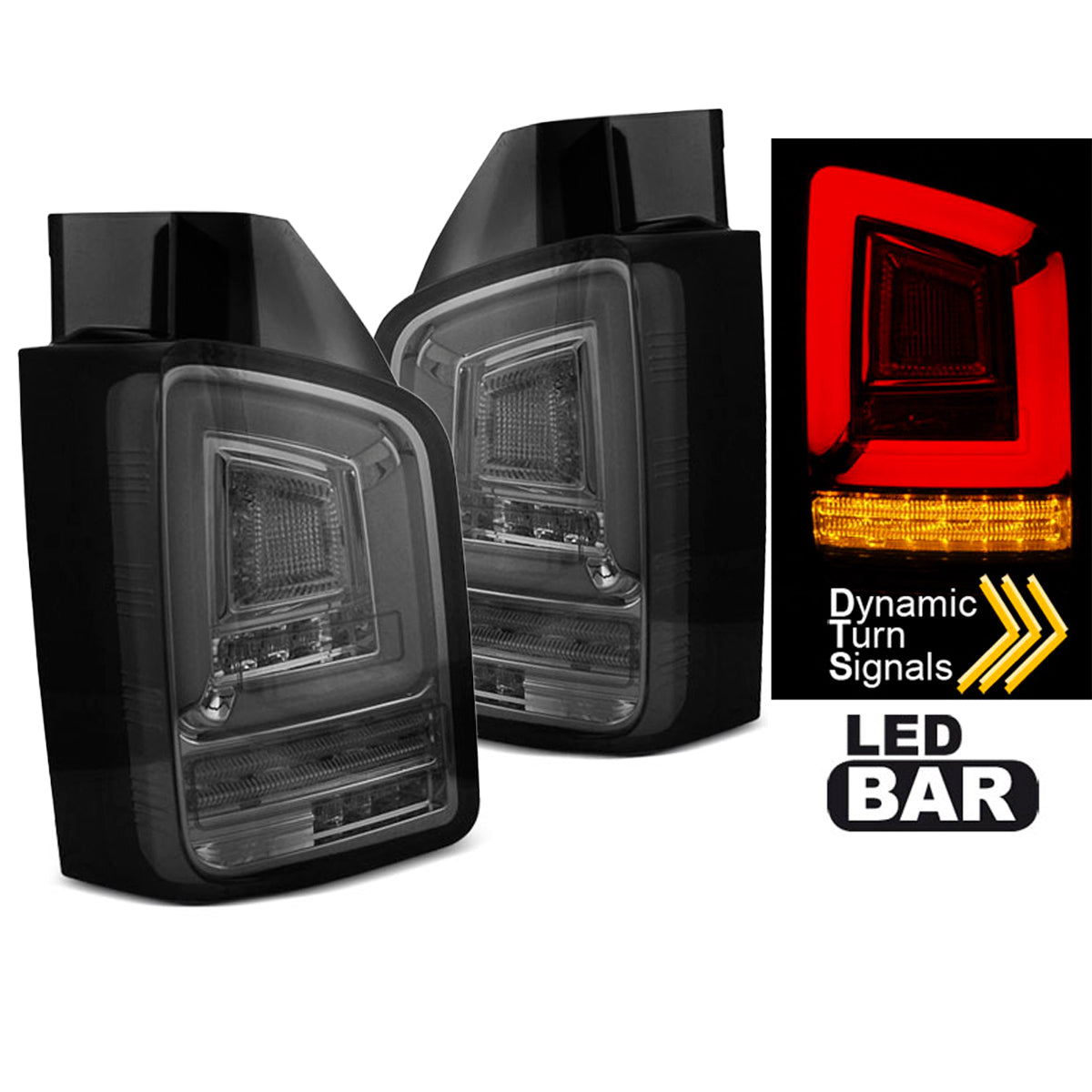 LED BAR Rücklichter Rauch SEQ passend für VW T5 10-15