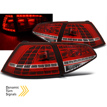 LED Rücklichter Sport Rot Weiß SEQ passend für VW Golf 7 13-17