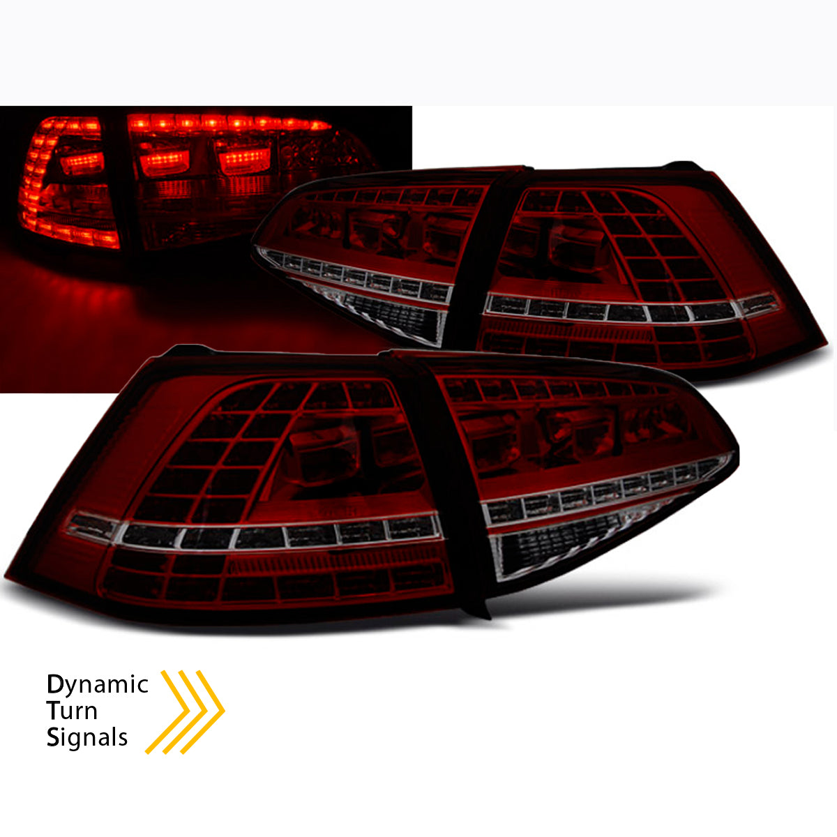 LED Rücklichter Sport Rot Rauch SEQ passend für VW Golf 7 13-17