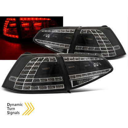 LED Rücklichter Sport Schwarz SEQ passend für VW Golf 7 13-17