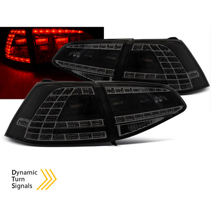 LED Rücklichter Sport Schwarz Rauch SEQ passend für VW Golf 7 13-17